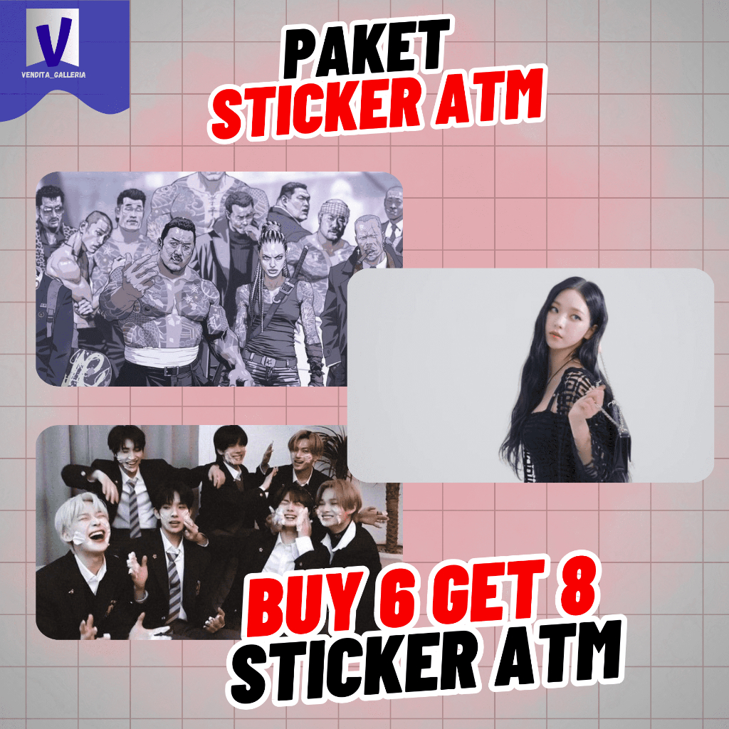 

Sticker Garskin Card - IDOL KPOP - Skin Kartu Atm - Laminating DIngin (Glosy) Stiker Atm