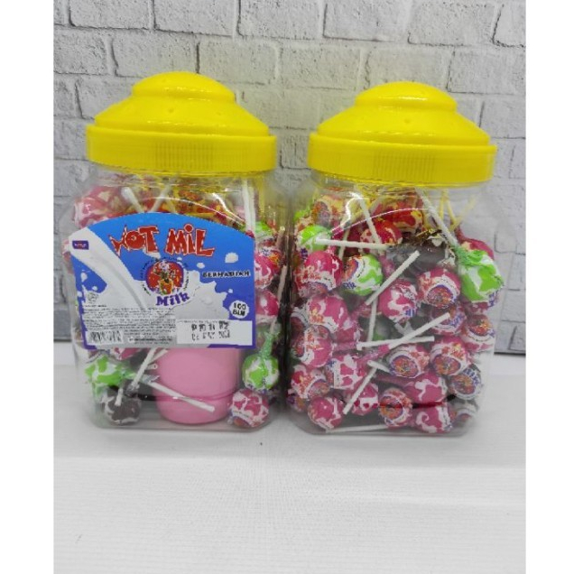 

PERMEN LOLIPOP HOT MIL MILK TOPLES BERAT 700 GRAM isi 100 Biji