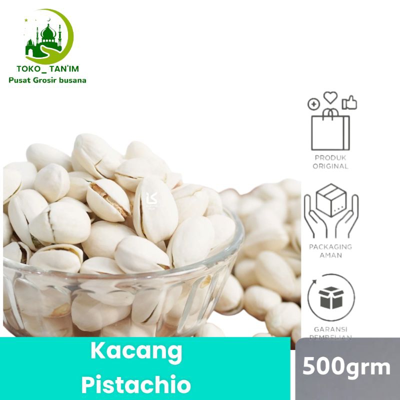 

Kacang Pistachio Isi 500 gr/Kacang Umrah/Kacang Oleh-Oleh Haji