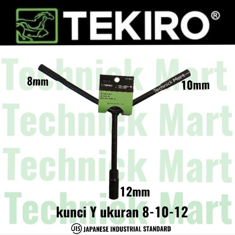 kunci sok Y tekiro ukuran 8 - 10 - 12 mm (panjang)