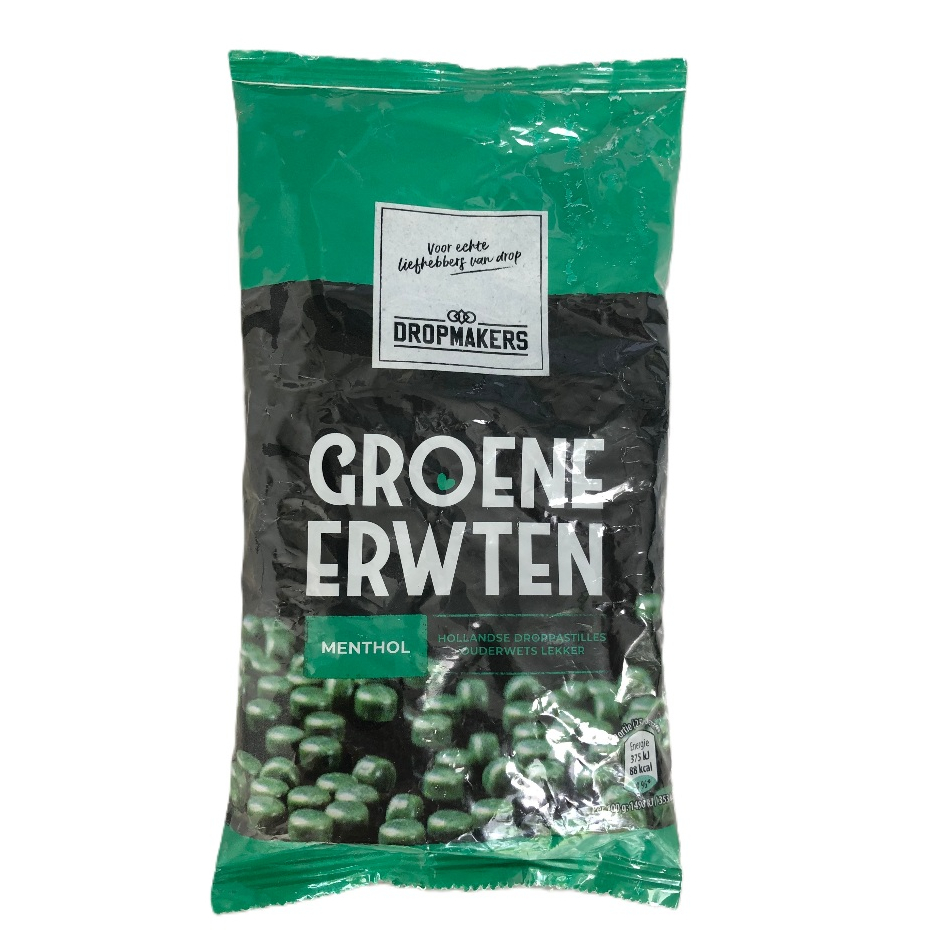 

Dropmakers Groene Erwten Hollandse Droppastilles 250g Menthol