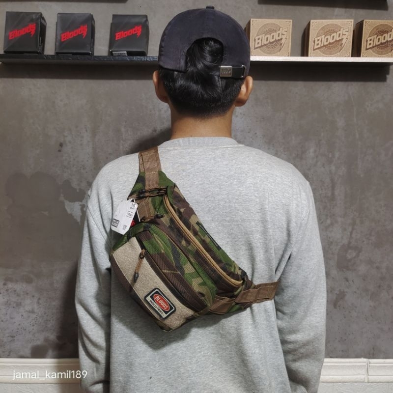 Tas Selempang Waistbag BLOODS ROUDE ARMY ORIGINAL NEW