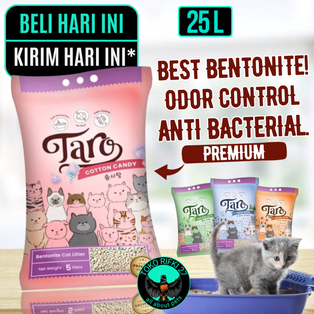 Taro Pasir Gumpal 25Liter Cat Litter Pasir Gumpal Kucing