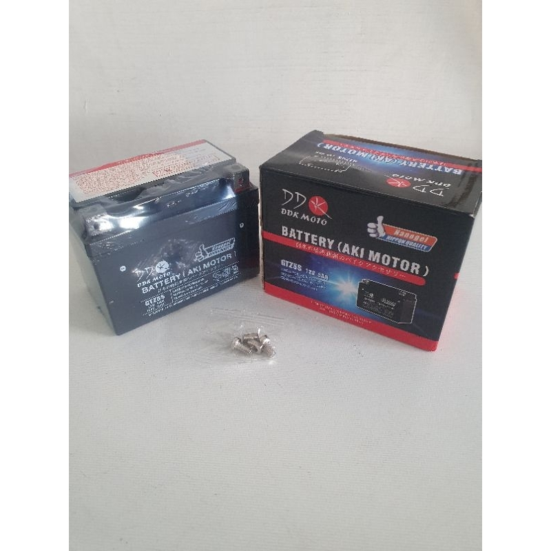 AKI BATERAI MOTOR NANO GEL KODE GTZ5S DDK MOTO KUALITAS ORIGINAL KARISMA KHARISMA