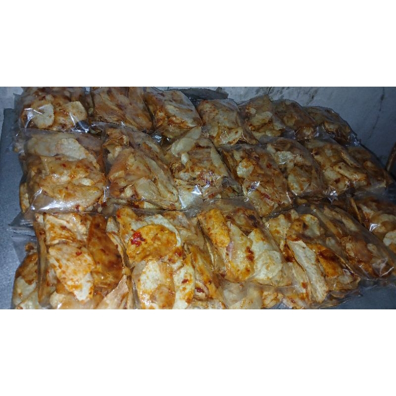 

keripik talas pedas manis