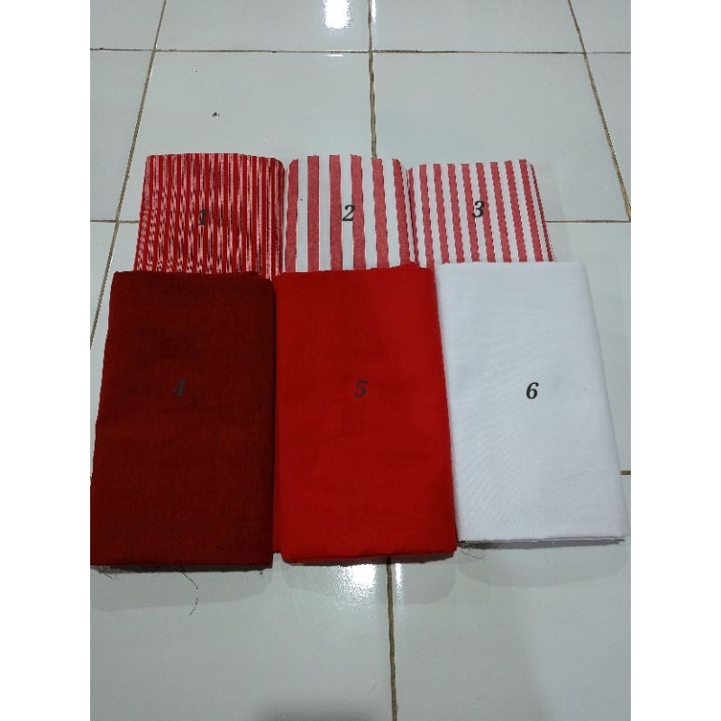 Kain Tenun Lurik Garis Polos Merah Putih Kemerdekaan