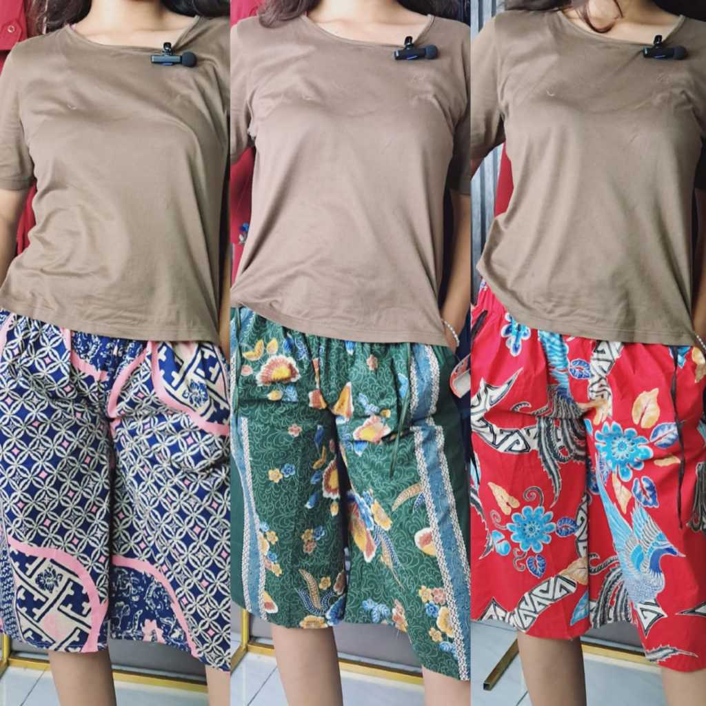 Celana Kulot Batik Dewasa, Kulot Katun Pendek Wanita