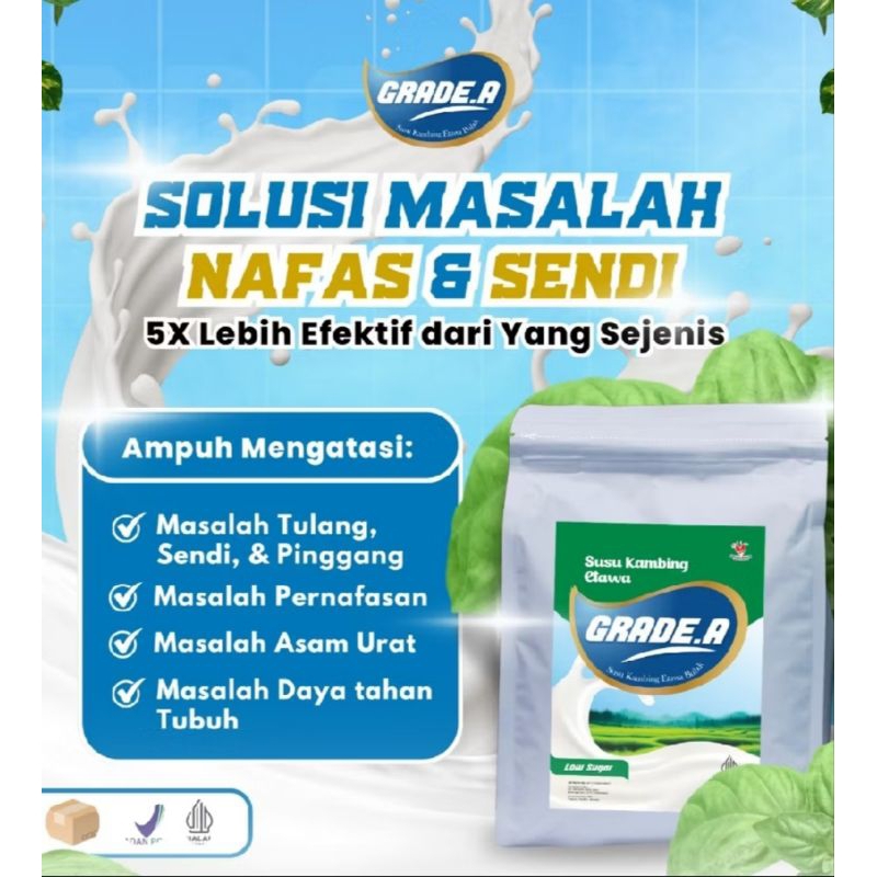 

Susu Kambing Etawa Low Sugar 1 kg Grade A Solusi Masalah Sesak Nafas, Asma, Flek Paru Paru, Osteoporosis & Persedian