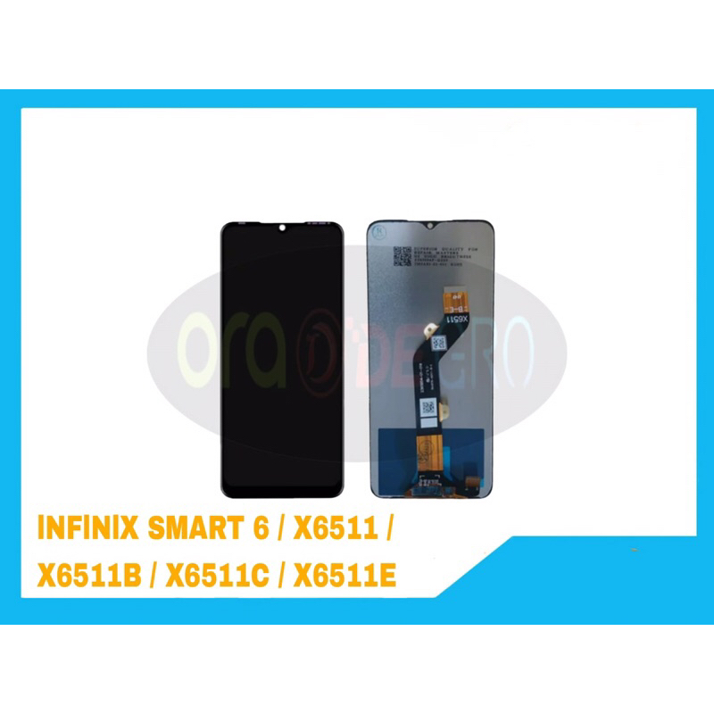 LCD Infinix Smart 6 / X6511 / X6511B / X6511C / X6511E Fullset Touchscreen Tested