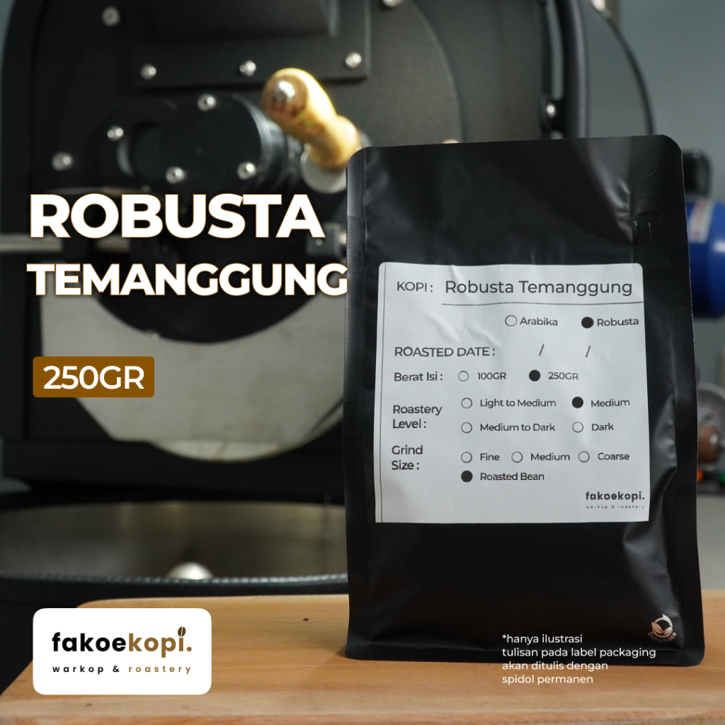 

biji kopi robusta temanggung roasted