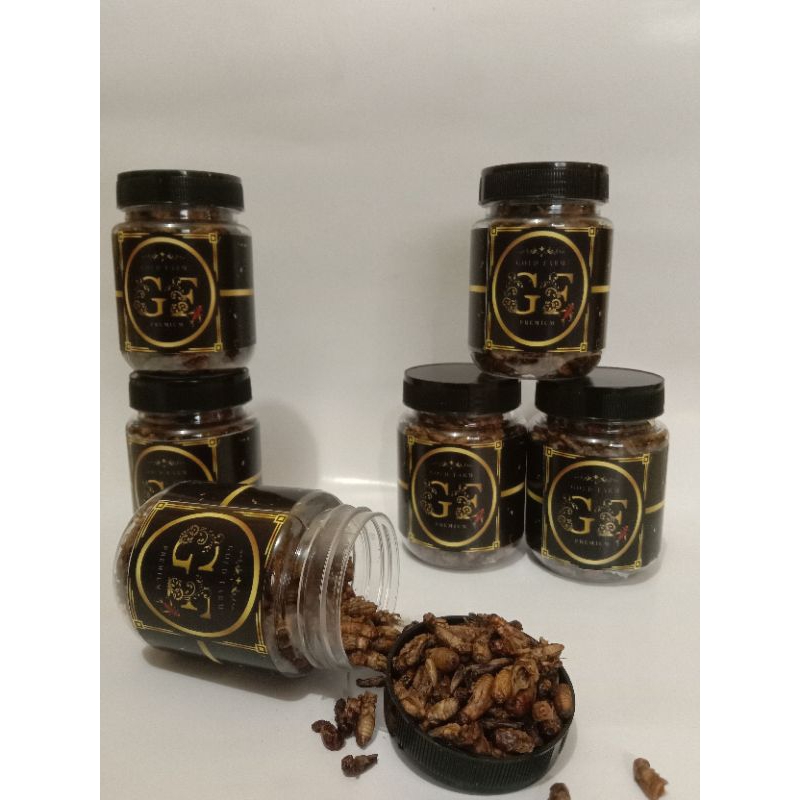 jangkrik kering 50 gr untuk pakan ikan chana  memecahkan cabung dan mempercepat penyembuhan sirip ik
