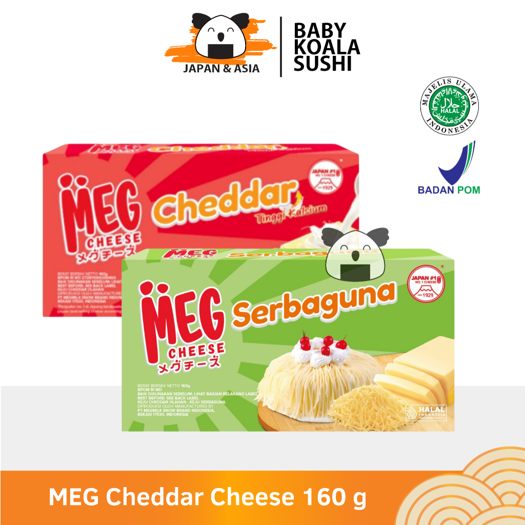 

MEG CHEESE Keju Cheddar Merah 160 g Halal │ Chedar