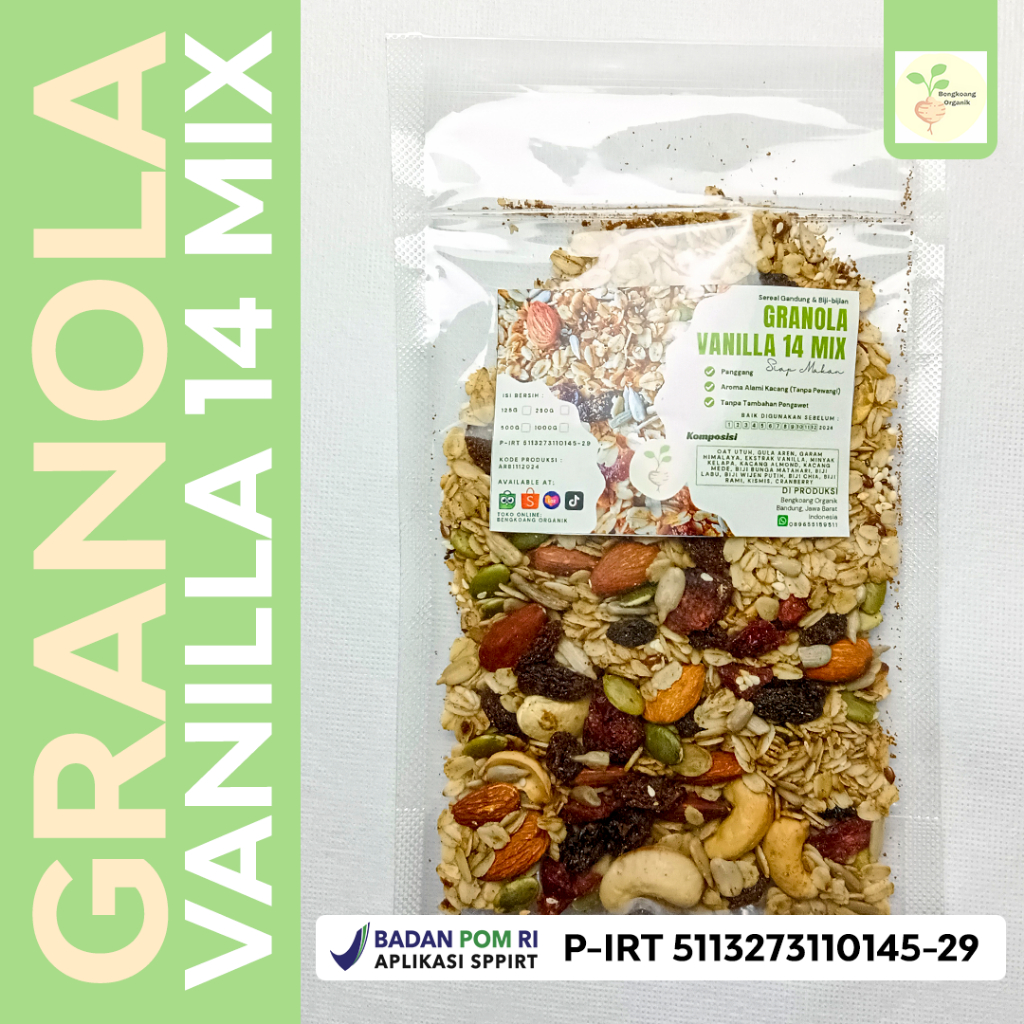 

SUPER GRANOLA 250GR - Rolled Oat, Almond, Cranberry, Cashew, Pumpkin seed, Raisin, Flaxseed