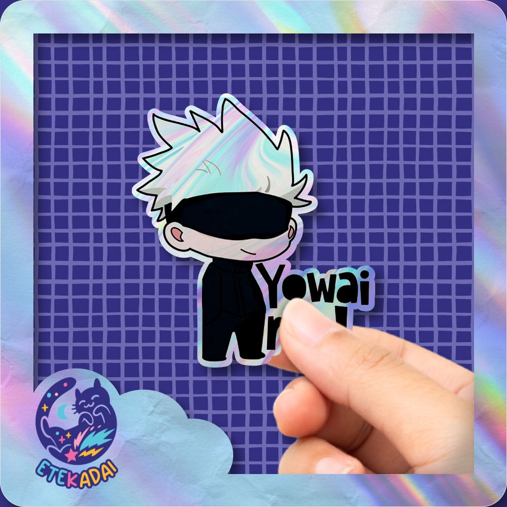 

Stiker Hologram Anime Jujutsu Kaisen Satoru Gojo Yowai Mo