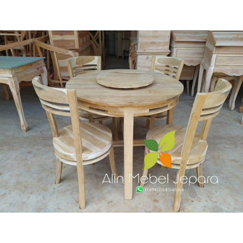 SET Meja Makan Putar, Meja Makan Resto, Kursi Resto