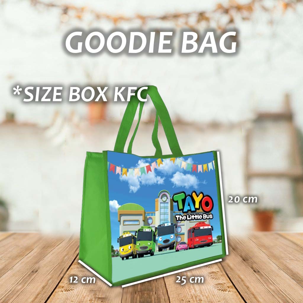 

Tas Ultah motif tayo Goodie Bag Souvenir Ulang Tahun Aqiqah Nama Foto Kartun Anak Lucu kode # 4