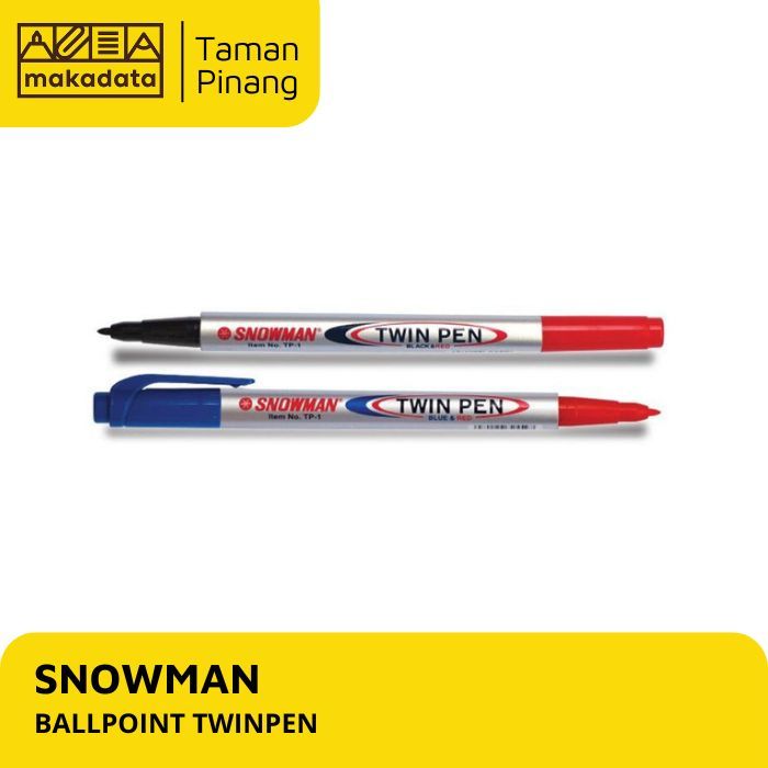 

SPIDOL / SNOWMAN TWINPEN BIRU-MERAH HITAM-MERAH (1 PCS)