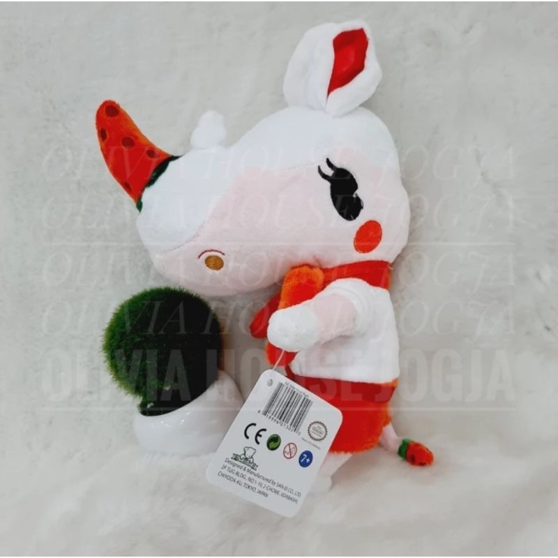 Boneka Animal Crossing Merengue Boneka Merengue Badak Cute Pastry Chef Boneka Badak