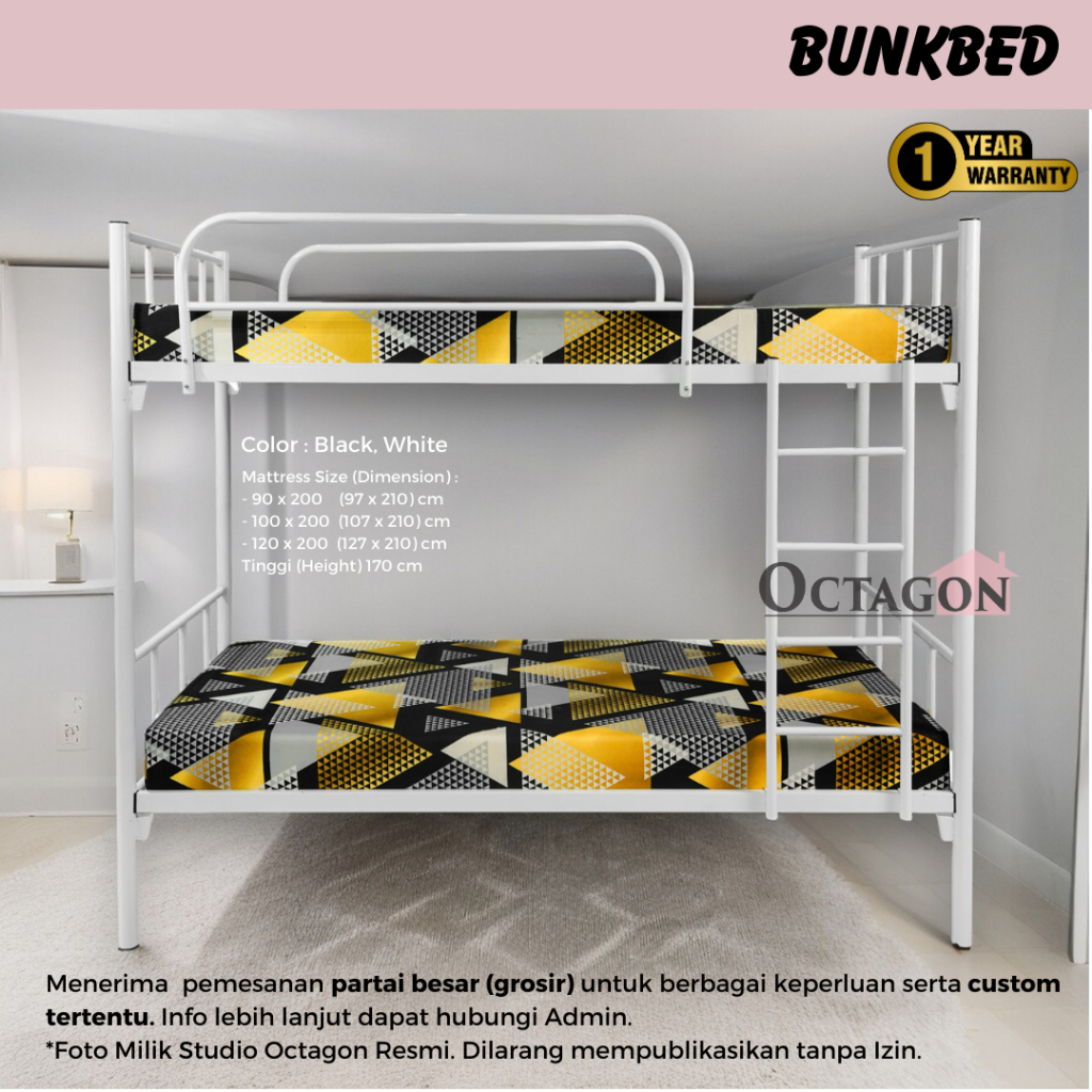 Ranjang Susun 2 Tingkat Bunkbed (S2) 120x200