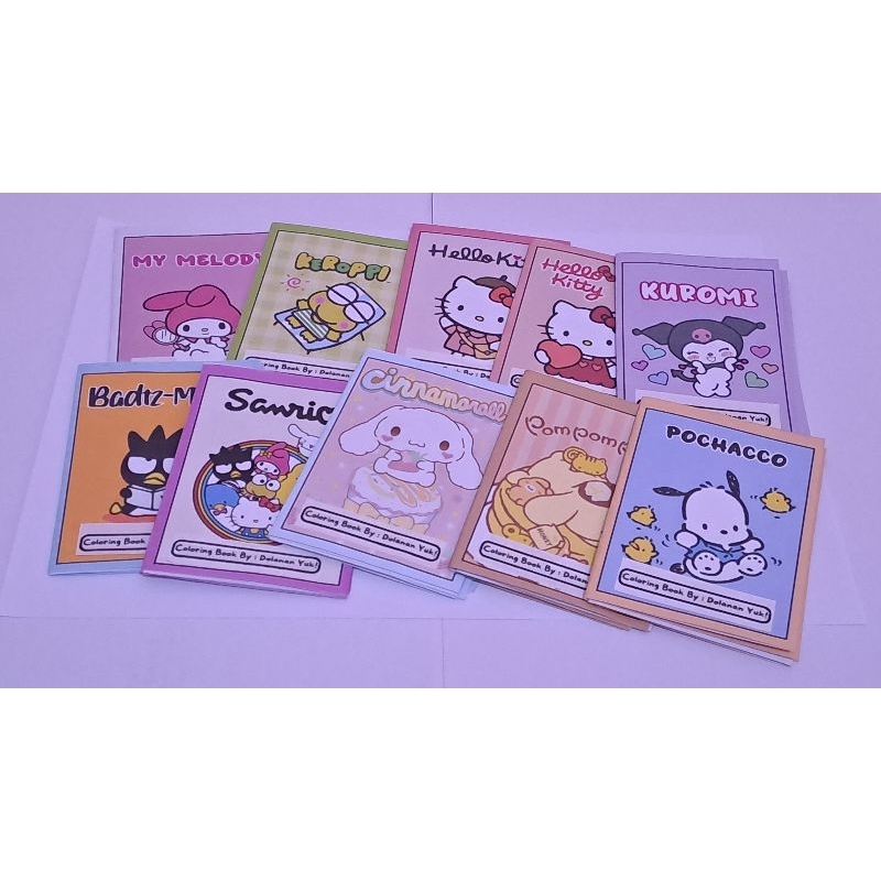 

Lembar Mewarnai Mini Sanrio Coloring Small Sheet 1 Lembar 6 Gambar