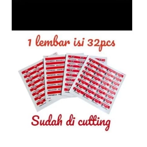 

Sticker Pipi Merah Putih Sticker 17 Agustusan Sticker Tempel Isi 32pcs