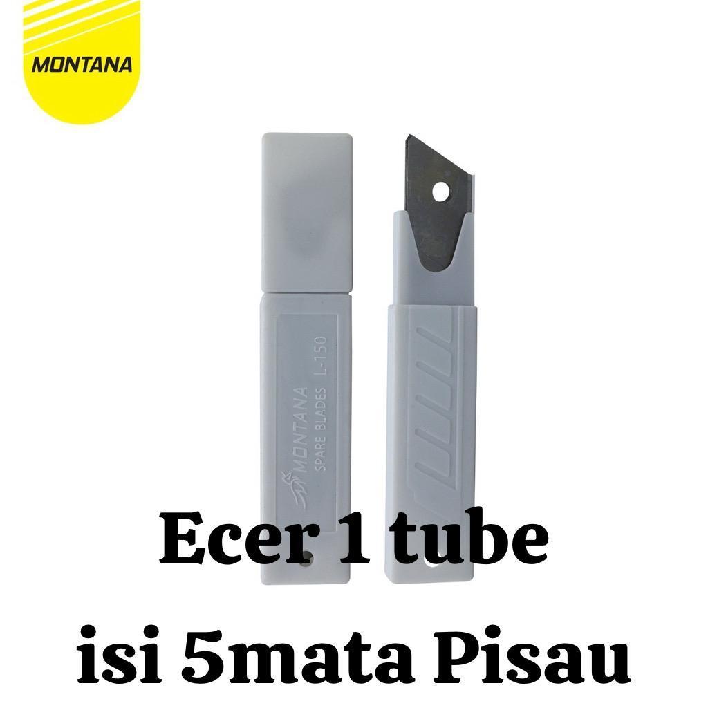 

TM - (1tube isi 5pisau) Montana Cutter Blade Refill Isi Pisau Pemotong L-150 1 Tube 5 Pcs Original Super Tajam