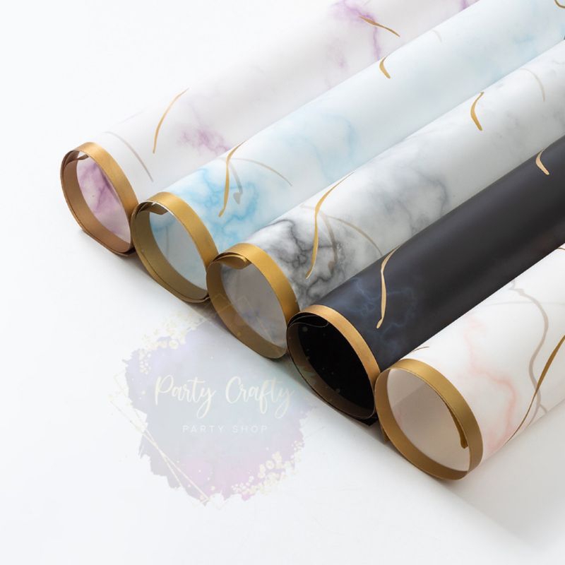 

Kertas Bucket List Gold Marble/ Wrapping Paper Cellophane Marble/ Kertas Kado marble