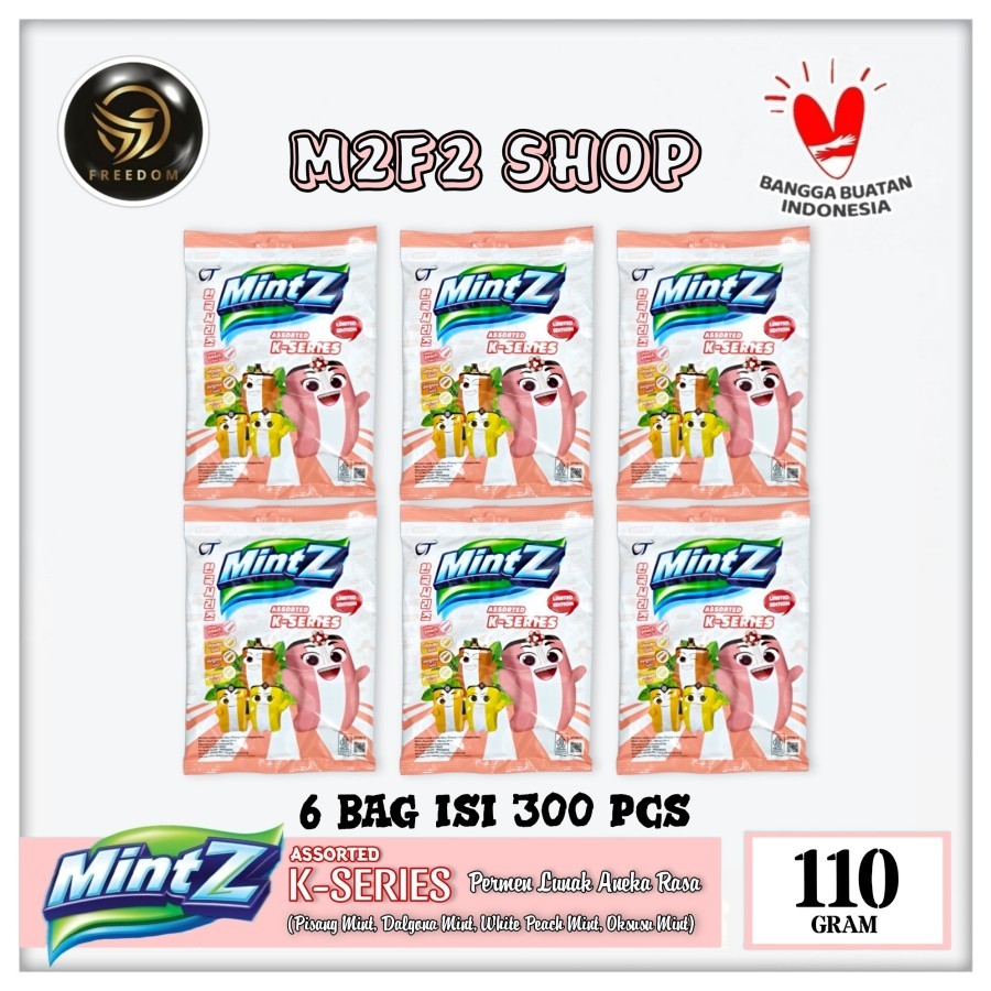 

Mintz Assorted K-Series Chewy Mints | Permen Lunak Aneka Rasa Pisang Dalgona White Peach Oksusu - 110 gr (Kemasan 6 Pack)