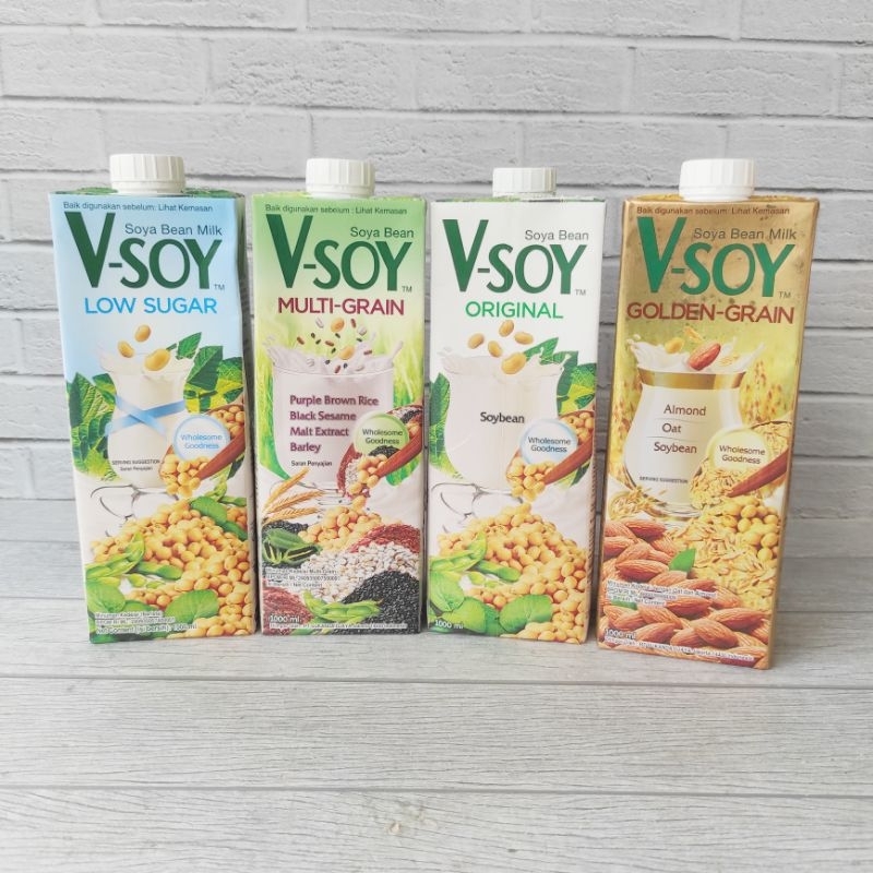 

V Soy Multigrain / Original 1000ml Susu Soya Kedelai Vegetarian Vegan