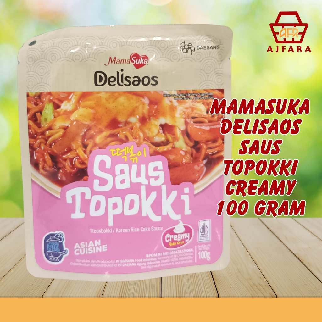 

MamaSuka Delisaos Saus Topokki Creamy 100g/MamaSuka Delisaos Saus Topokki Hot Spicy 100g/MamaSuka Delisaos Saus Topokki Original 100g