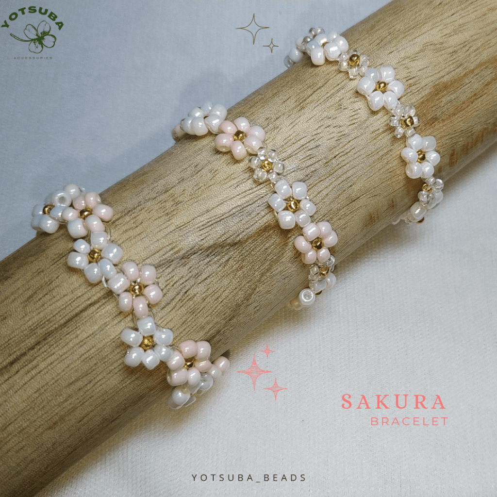Sakura Bracelet - Gelang Manik Bunga Sakura