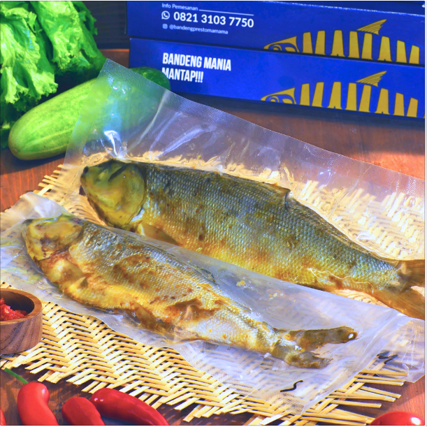 

Bandeng Presto Mamama M+ 176-200 gr Kemasan Vacum Duri Lunak Tanpa Bahan Pengawet Oleh oleh Sidoarjo