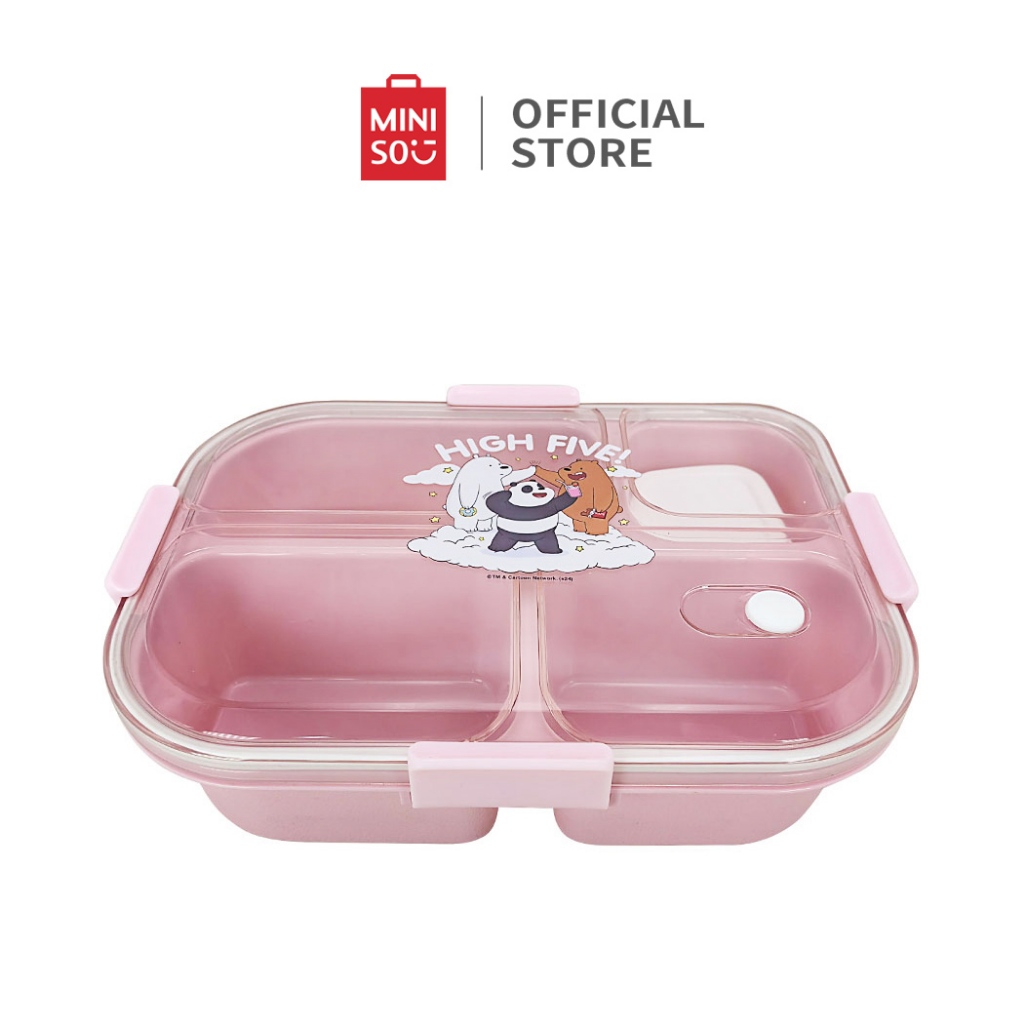 Miniso We Bare Bears Collection Kotak Makan Kotak Penyimpanan Makanan Siang Dessert Series Lunch Box