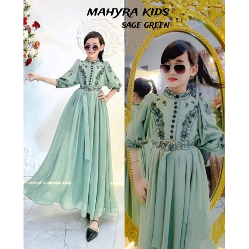 Dress kids princes / gamis anak bordir terbaru / gamis anak perempuan ceruty bordir / gamis anak per