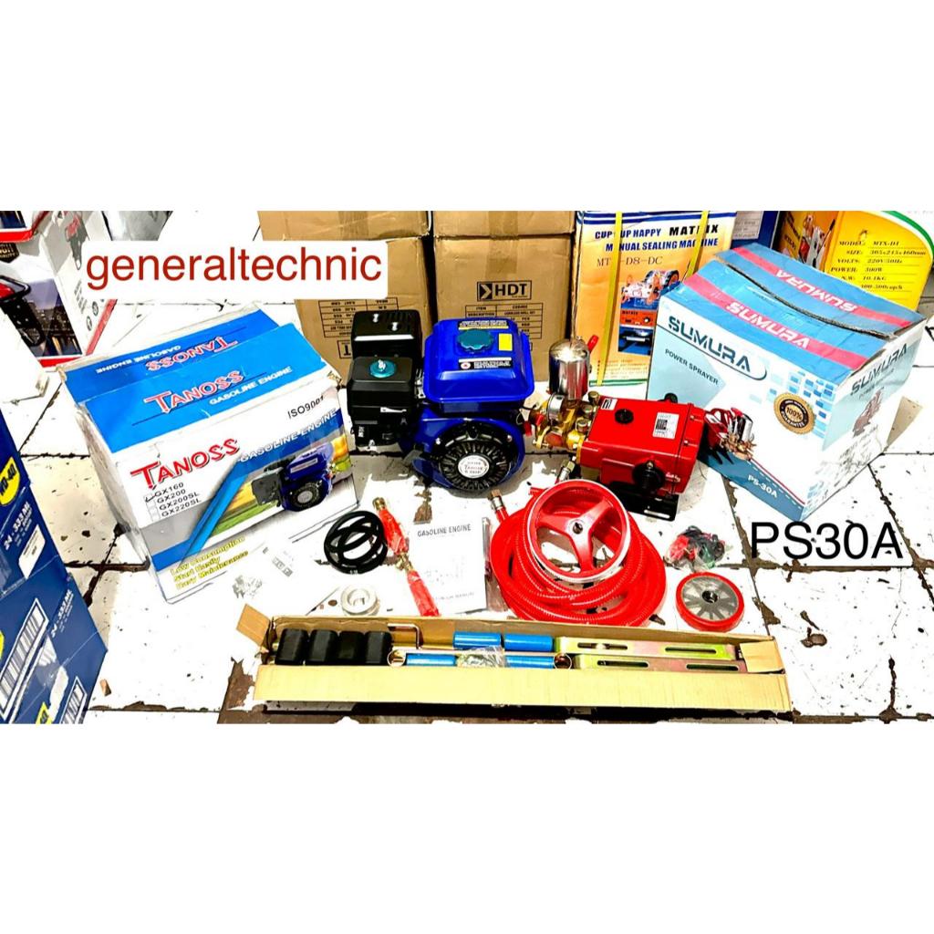 Mesin Cuci Motor Power Sprayer PS30 Noqiwa + Mesin Penggerak GX160 Tanoss 6HP Mesin Steamset Lengkap