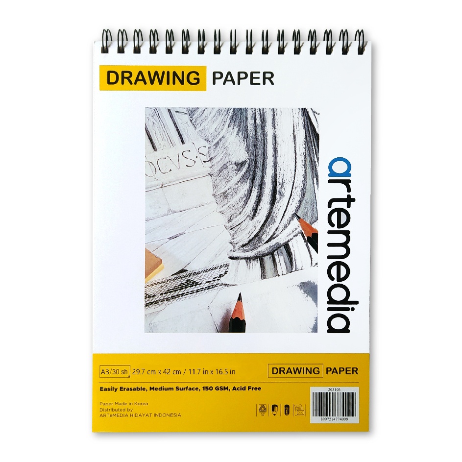 

TERMURAH Artemedia Drawing Paper Book A3 Wire Bound Sketchbook