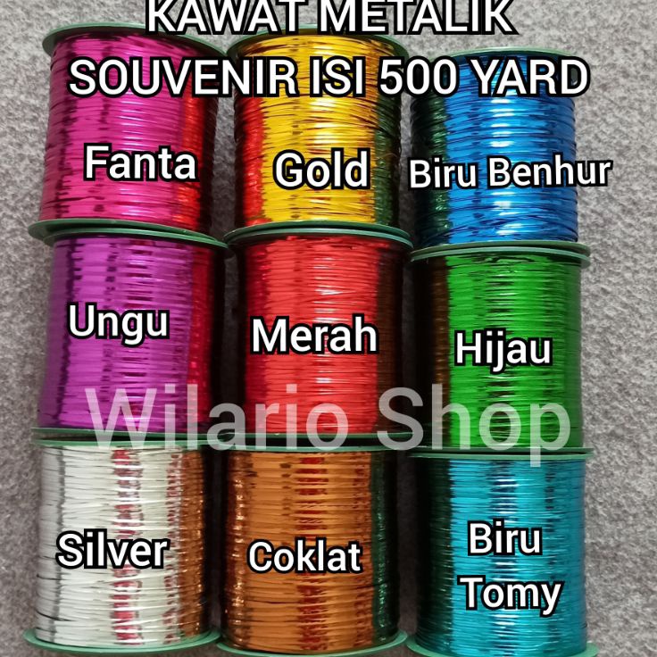 

MURAH PITA KAWAT SOUVENIR PITA KAWAT METALIK KAWAT PITA SOUVENIR TWIST TIE ISI 5 YARD 45 METER