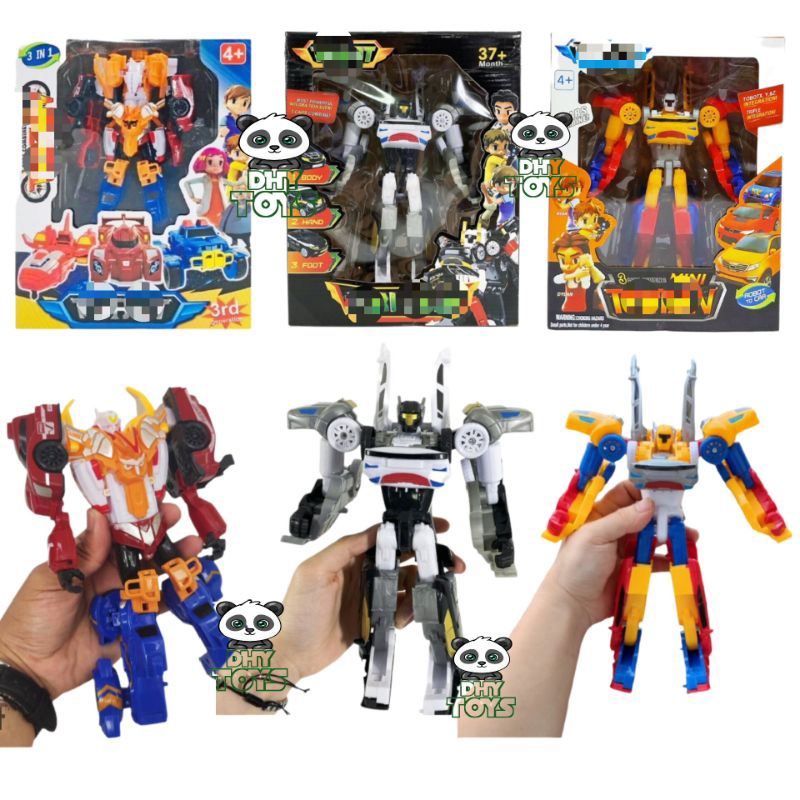 Mainan Anak Robot Toboot Mini Tritann 3in1 Robot Berubah Jadi Mobil Pesawat Robot Transformer