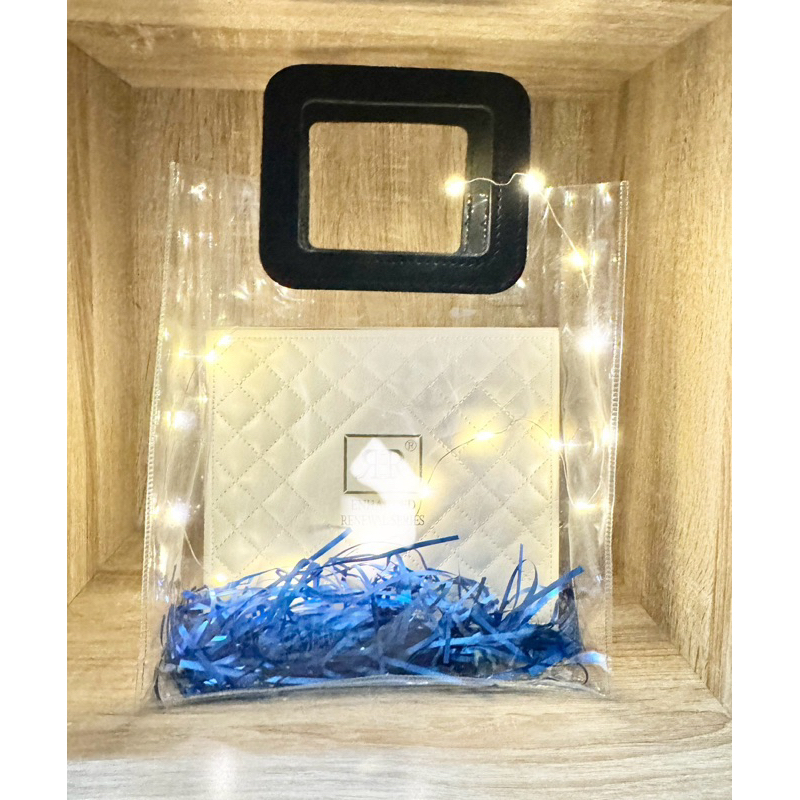 

Tas Hampers PVC gift bag souvenir bag square handle / tas mika transparan premium pvc kantong hand bag tote bag