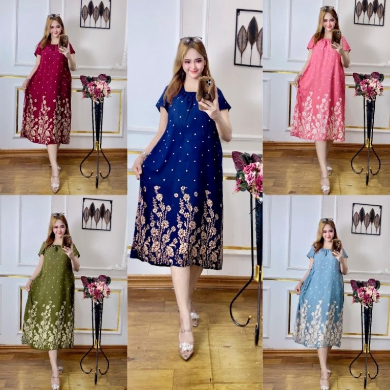 Telah Hadir Daster Rayon Fuji Ld 11 cm Motif Kekinian Busui Karet Depan Ada Tali Samping Kiri Kanan 