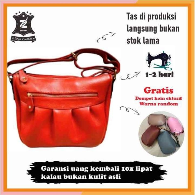 Tas Wanita Kulit Asli Motif Kulit Jeruk