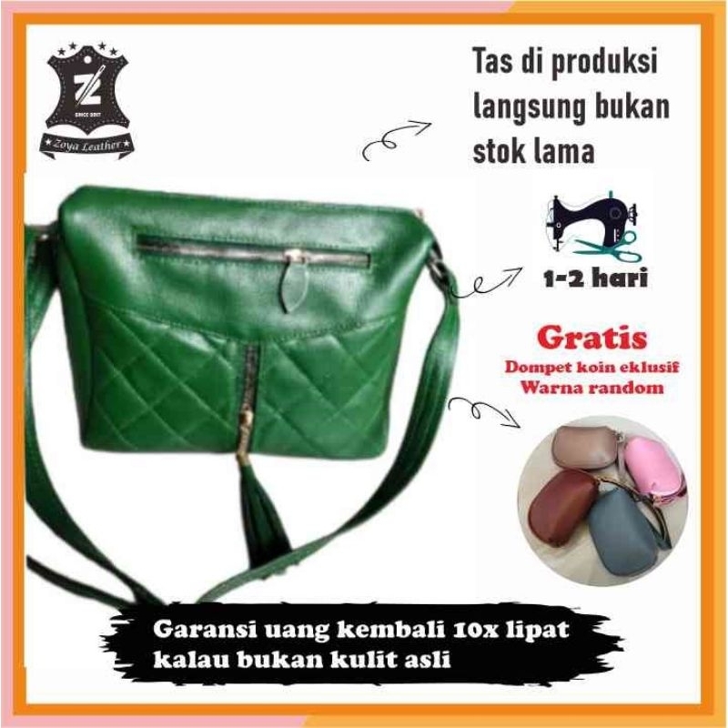 Tas Wanita  Catur Kulit Asli MotifKulit Jeruk