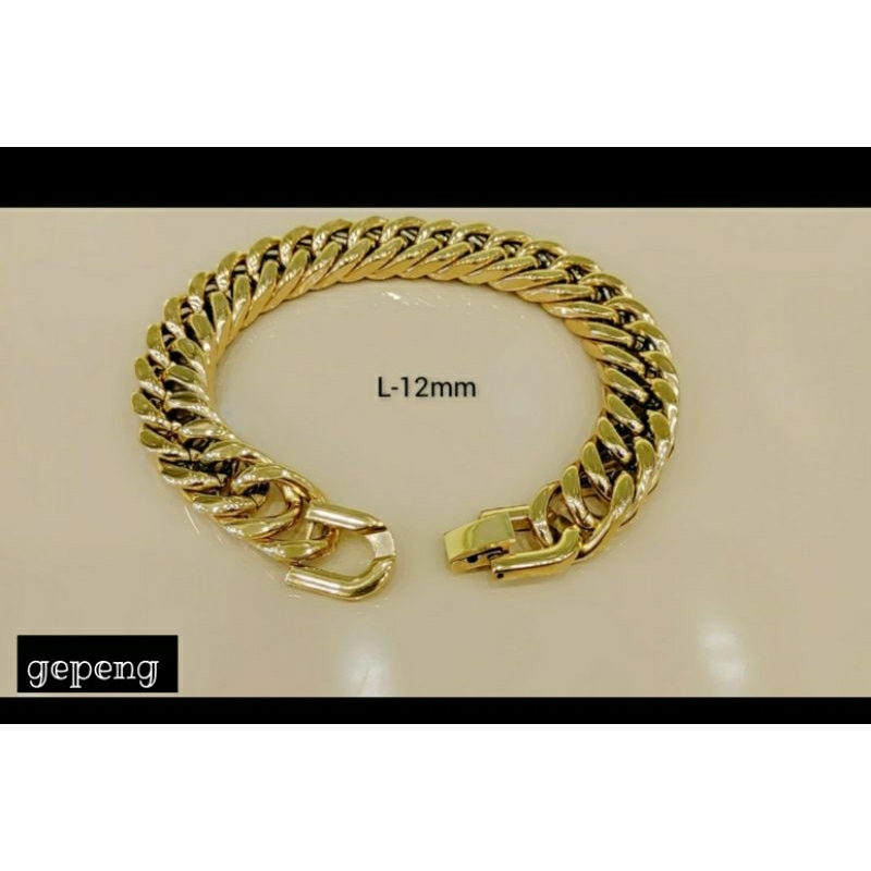 GELANG  RANTAI SUPER TITANIUM//GELANG PRIA DAN WANITA ANTI KARAT 22cm