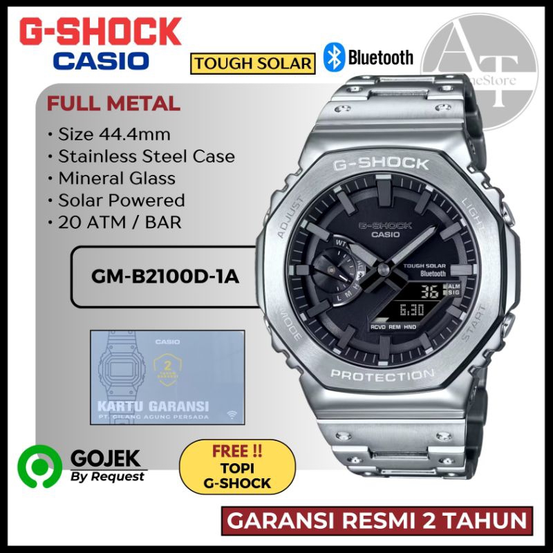 Jam Tangan Pria Casio G-SHOCK GM-B2100D-1A GMB2100D Tough Solar ORIGINAL Resmi