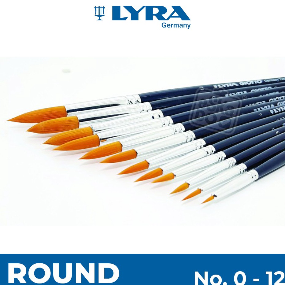 

KUALITAS OKE Kuas Lukis LYRA Taklon Art Brush ROUND No sd 12