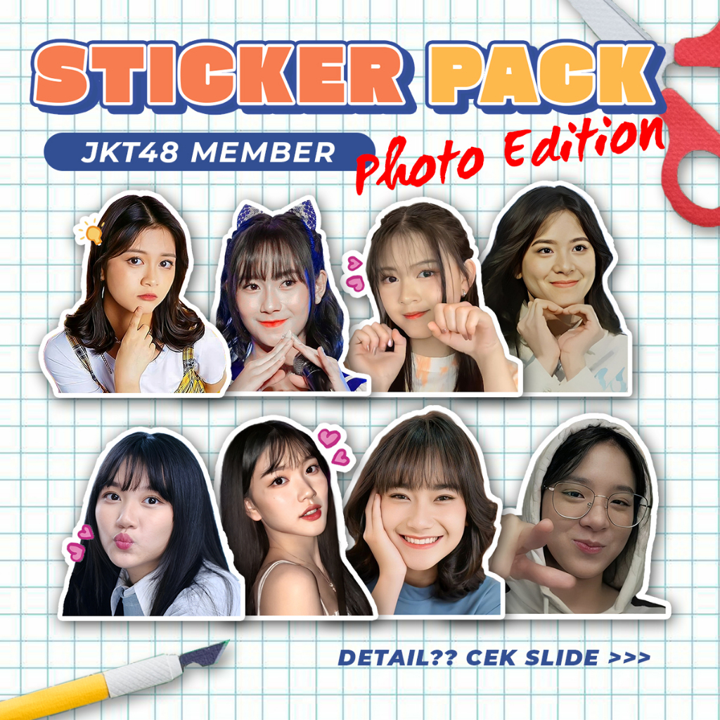 

[ ISI 6 ] STICKER PACK JKT48 PREMIUM MENGKILAP TAHAN AIR / STICKER TUMBLER LAPTOP MOTOR GITAR / STIKER