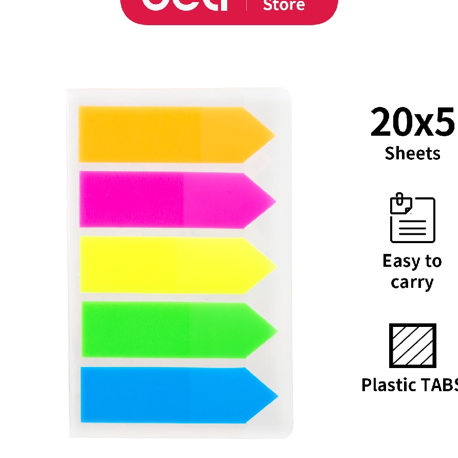 

KHUSUS KAMU Deli Index Tab Sticky 43 12mm 52sheets 5 Warna Perekat Kuat Tahan Lama EA162