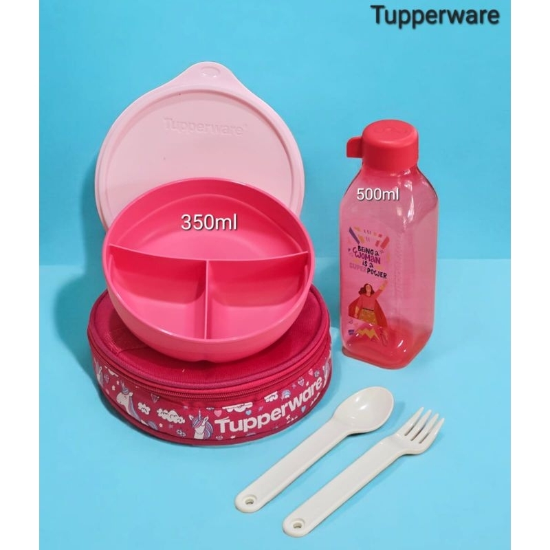 Unicorn lunch box set tupperware untuk anak atau dewasa