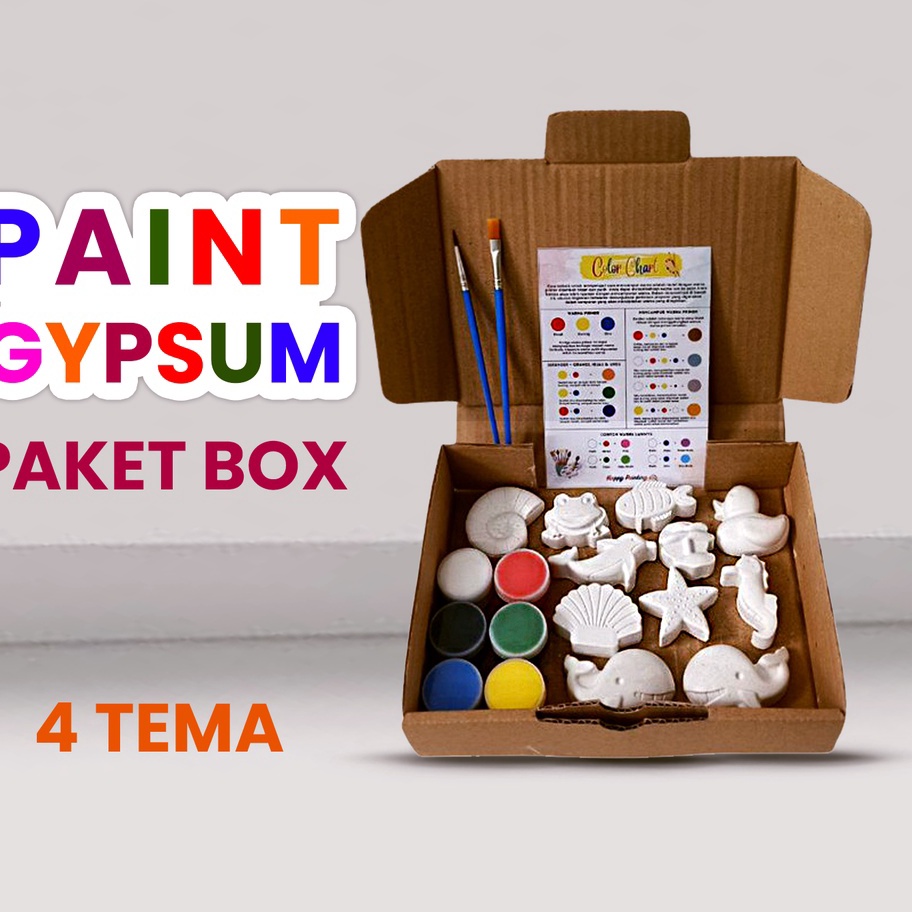 

PROMO SPESIAL Patung Lukis Paint Gypsum Set Melukis Anak Lengkap Mewarnai DIY Mainan Anak Dengan 6 Pcs Cat Air Dan 2 Pcs Kuas Lukis