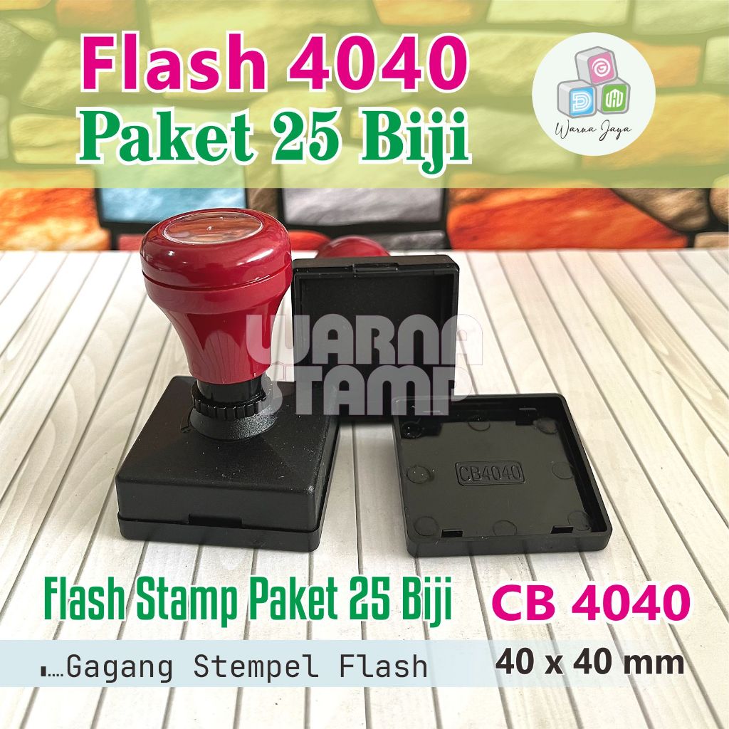 

Gagang Stempel Flash 4040 mm / Paket 25 Biji / Gagang Stamp Flash Kotak Sama Sisi / Hanya Gagang Saja